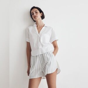 Madewell Y-Neck Button up Shirt